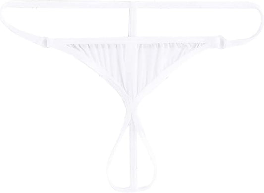 Men Open Front G-string Underwear - White - image 0