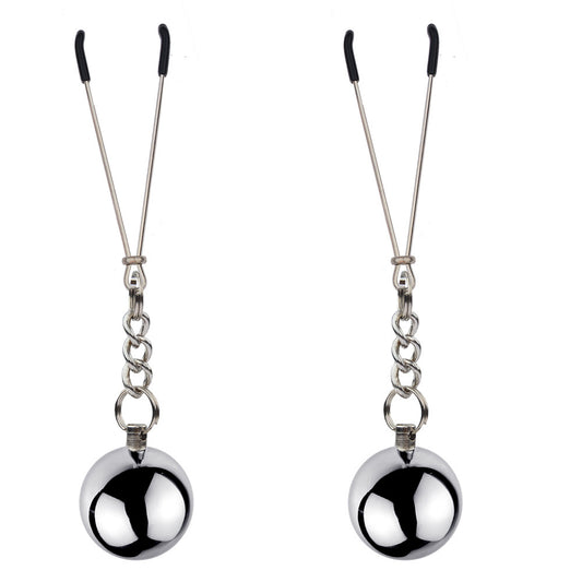 BDSM V Shape Nipple Clamps Nipple Clips - Silver - image 0