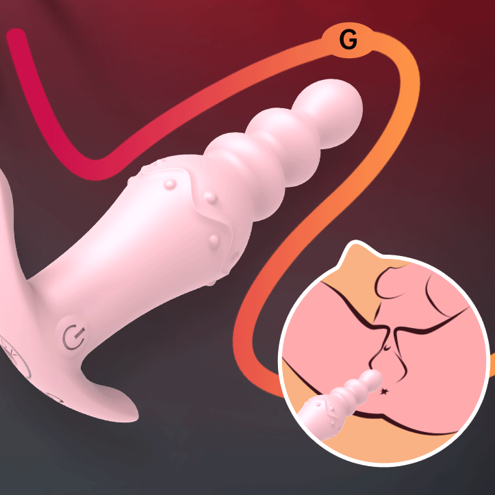Silicone Vibrating Beaded Butt Plug - image 1