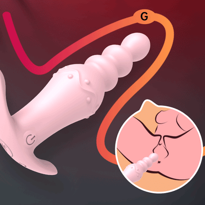 Silicone Vibrating Beaded Butt Plug - image 1