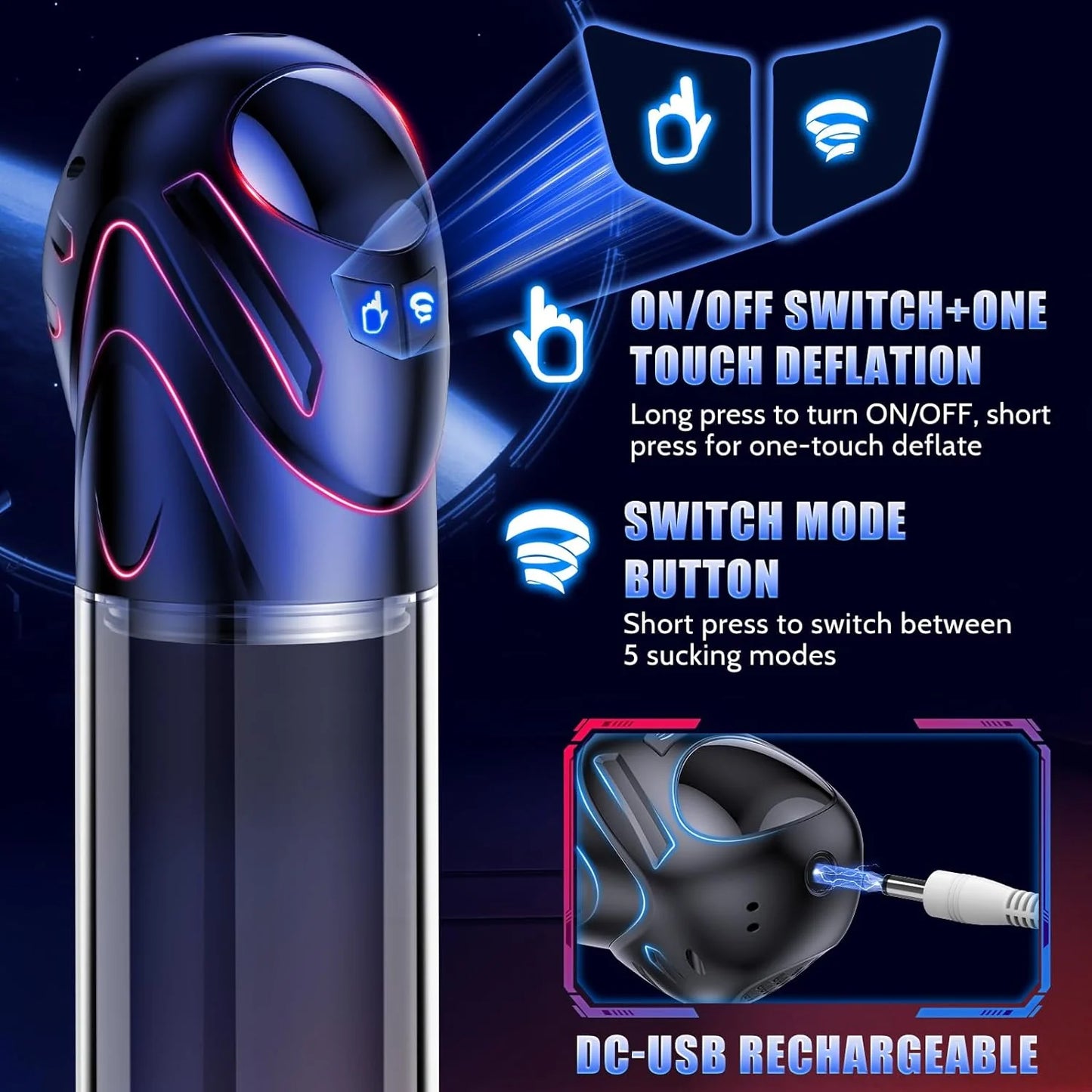 Premium Electric Penis Pump 5 Suction Modes Penis Enlargement - image 2