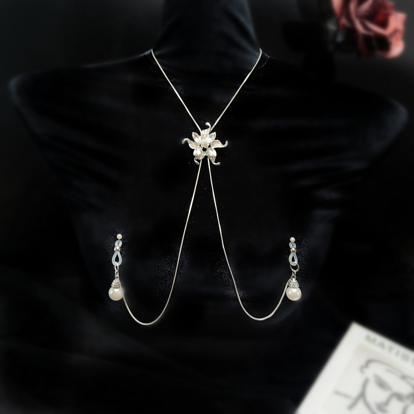 Pollen & Prey Nipple Clamp - Silver Floral - image 0