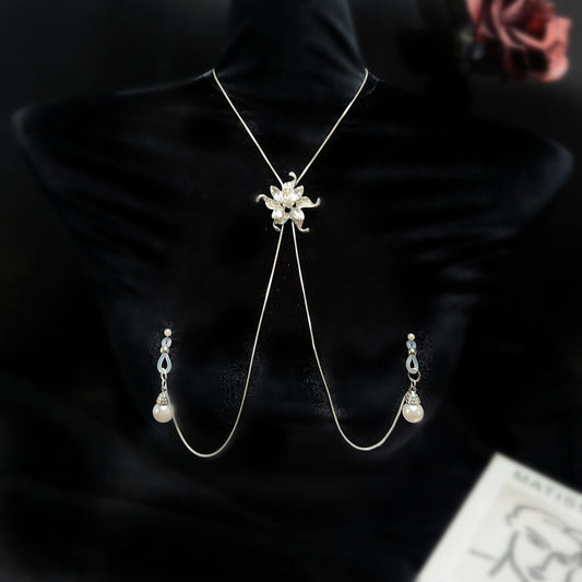 Pollen & Prey Nipple Clamp - Silver Floral - image 0