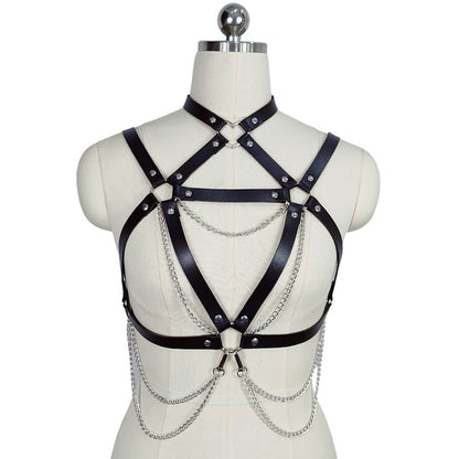 Leather Cutout Bondage Dress - image 7