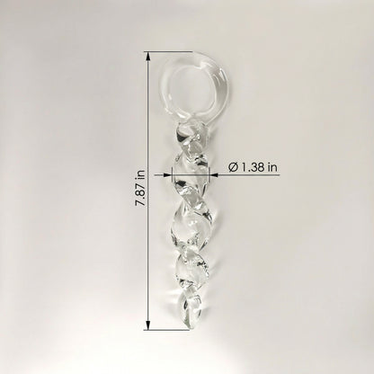 Anal Trainer Crystal Thread Glass Anal Plug - image 4