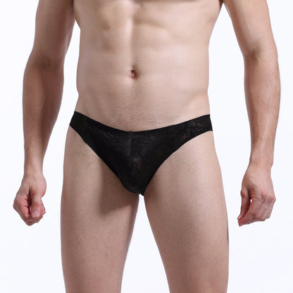 Lace Thong Underwear - Black - XL - image 4