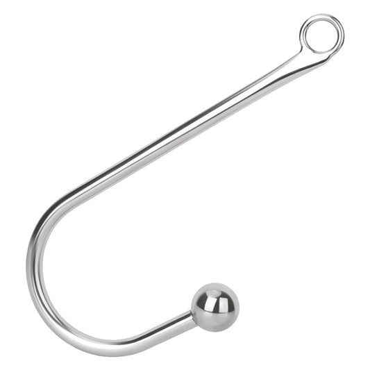 Mirror-polished Stainless Steel Hook Massager With Control Ring - image 0