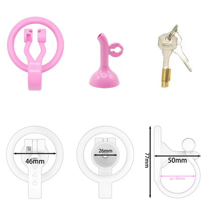 3D Printed Inverted Chastity Cage - Pink - 46mm - image 0