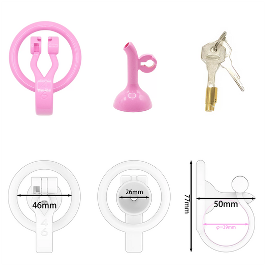 3D Printed Inverted Chastity Cage - Pink - 46mm - image 0