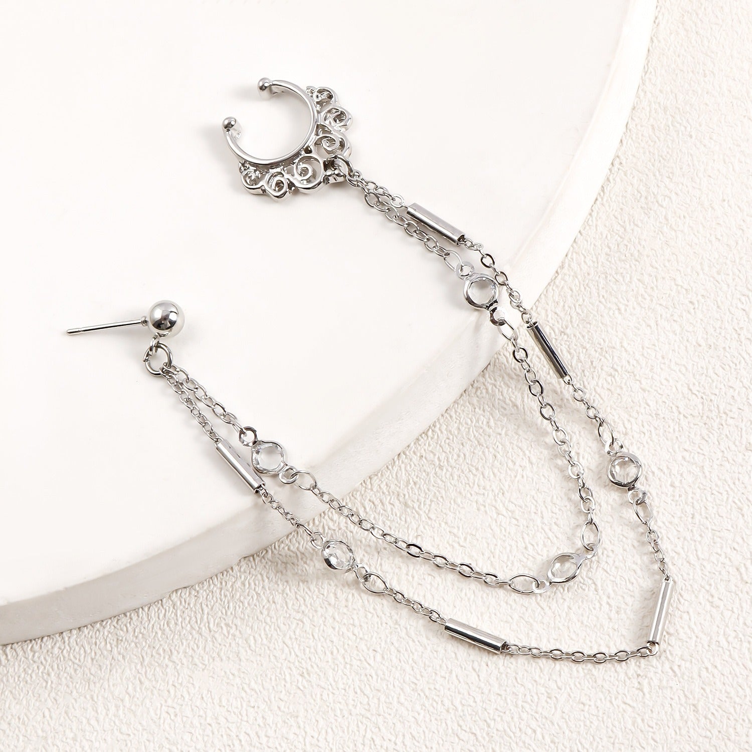Trendy Nose Chain Piercing – Dainty Gold/Silver Nose Ring for Casual & Special Occasions - image 2