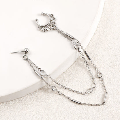 Trendy Nose Chain Piercing – Dainty Gold/Silver Nose Ring for Casual & Special Occasions - image 2