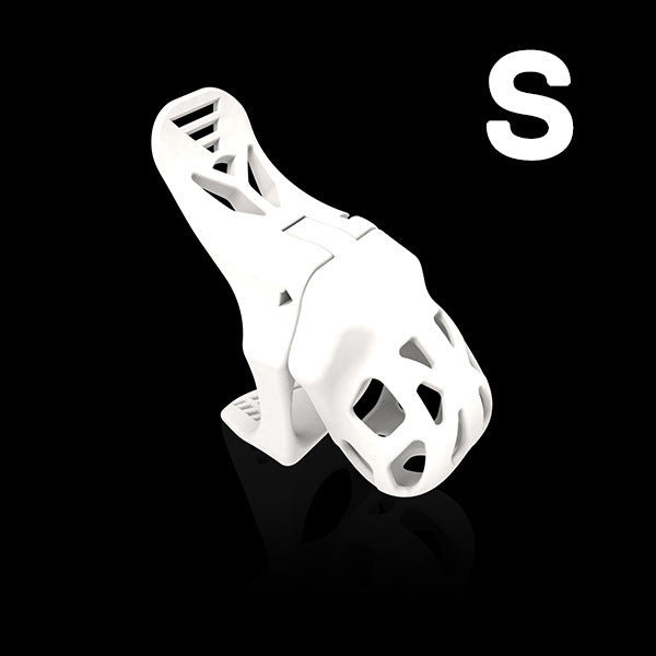 Swallow Tail Chastity Cage - A - White - S - image 13