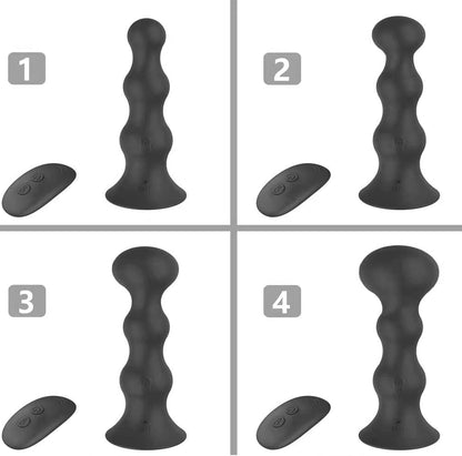Wireless Inflatable Silicone Vibrating Butt Plug - image 6
