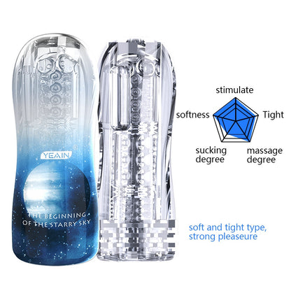 Male Masturbator Cup Soft Silicone Massager for Men Toys-Blue With Vibrations - A - image 16