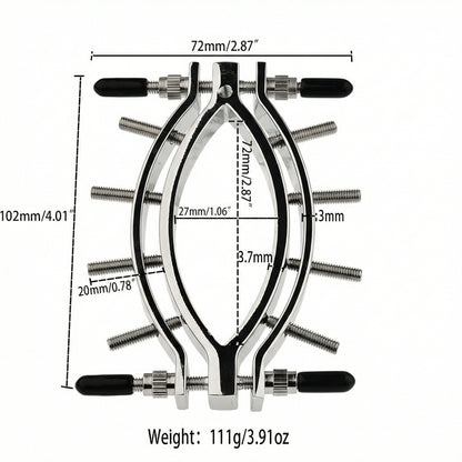 Stainless Metal Adjustable Labia Clamp for Sensation Play - image 7