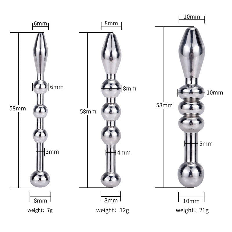 Beaded Urethral Sound Penis Plug - 10mm - image 2
