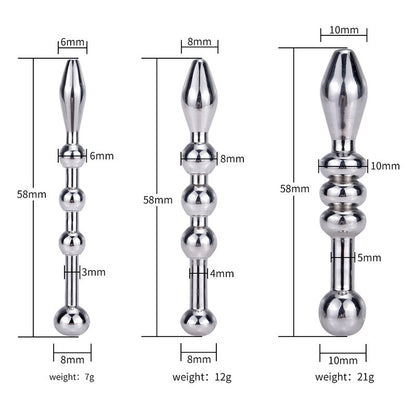 Beaded Urethral Sound Penis Plug - 10mm - image 2