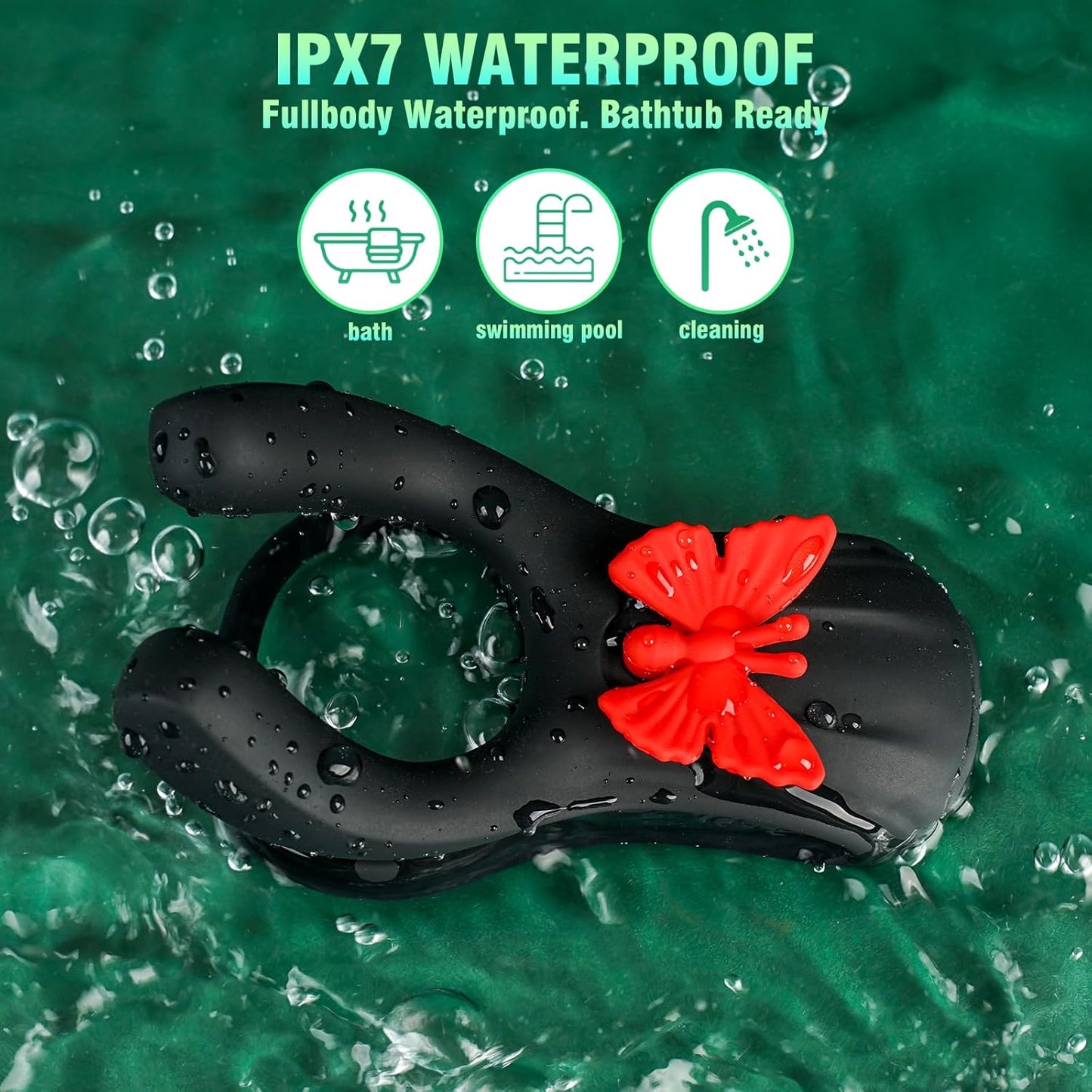 Butterfly 3-in-1 Vibrating Cock Ring Stimulator - image 3