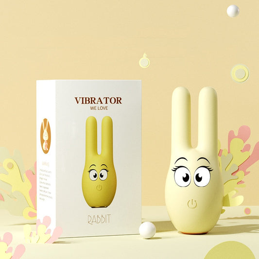 Rabbit Ear Clitoris & Anal Vibrator - Yellow - image 0