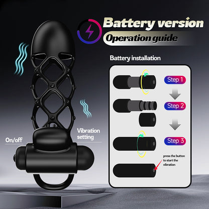 5'' Adjustable 10-Mode Vibrating Penis Sleeve - image 4