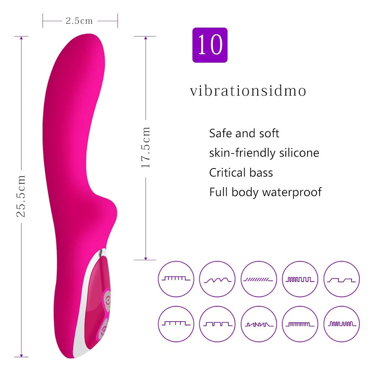 Vibrator-G-Spot-Dildo Clit-Massager-Female-Sex-Toys-Multispeed - image 1