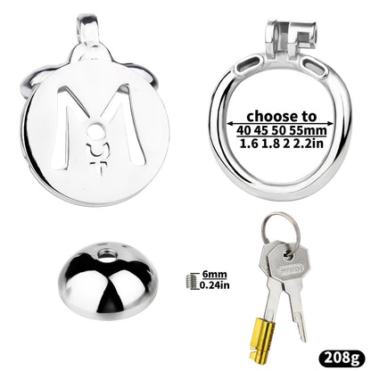 M-shaped Flat Stainless Steel Negative Inverted Chastity Penis Lock Cage - image 11