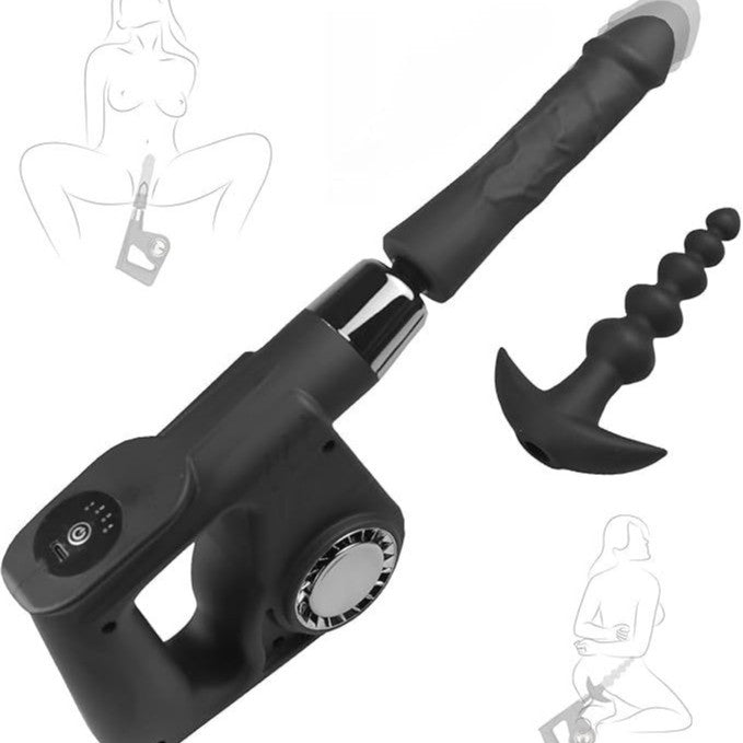 Min Sex Machine with Realistic Dildo & Anal Plug – Adjustable Impact Modes & USB Rechargeable - image 0