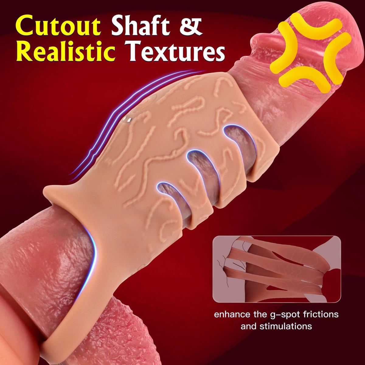 App Control Vibrating Penis Sleeve Cock Ring - image 2