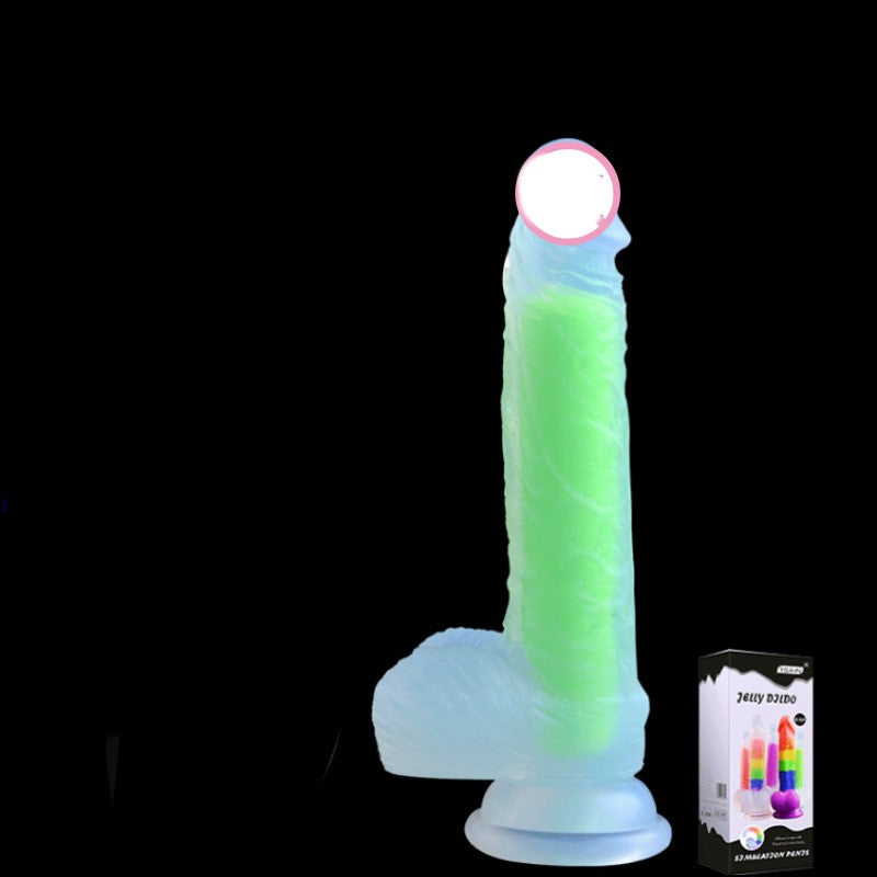 Rainnow Gel Dildo - Green - image 3