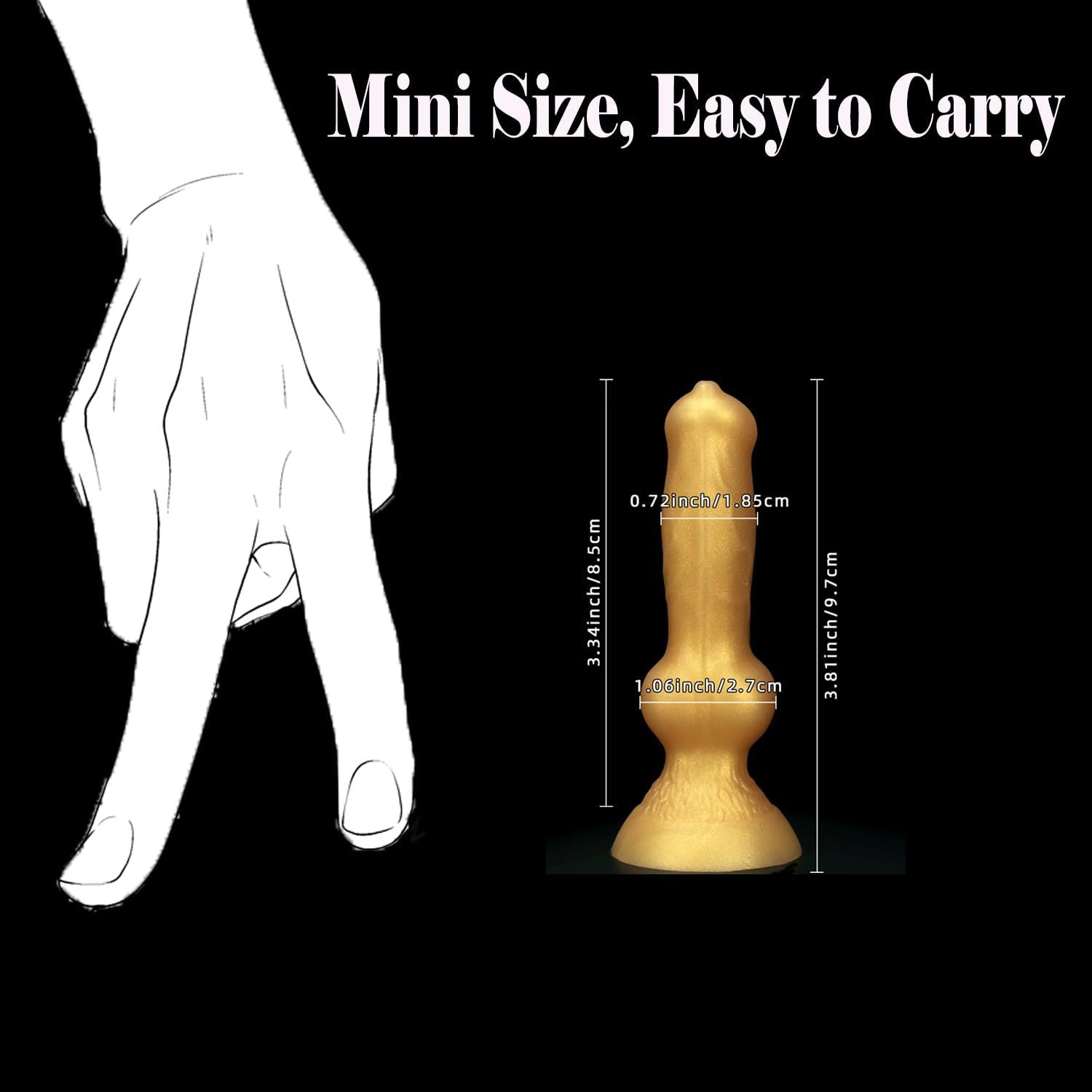 3.34'' Fantasy Knot Mini Dildo - Golden - image 0