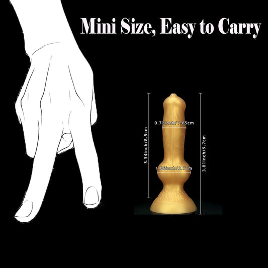3.34'' Fantasy Knot Mini Dildo - Golden - image 0