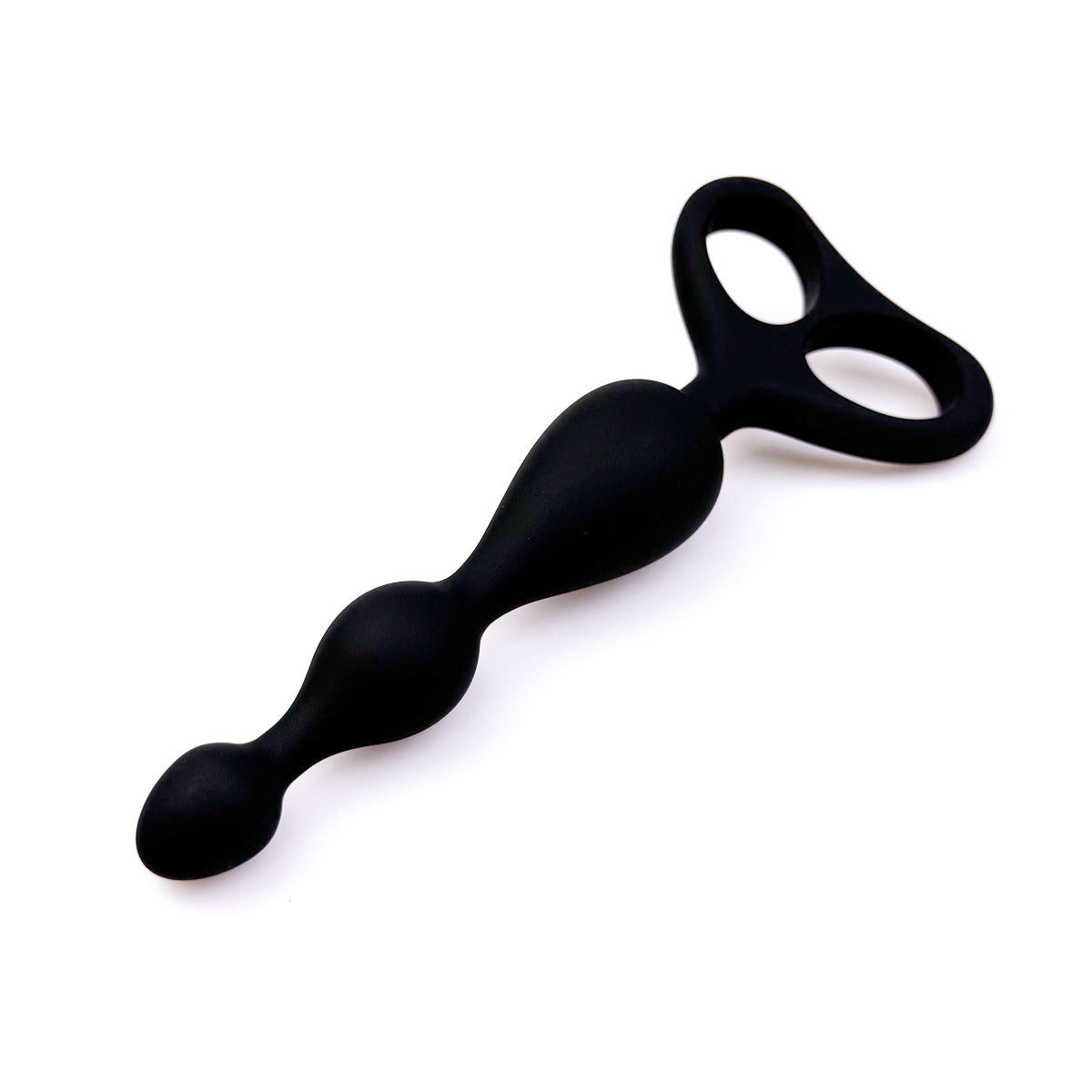 Black Silicone Anal Beads - image 1