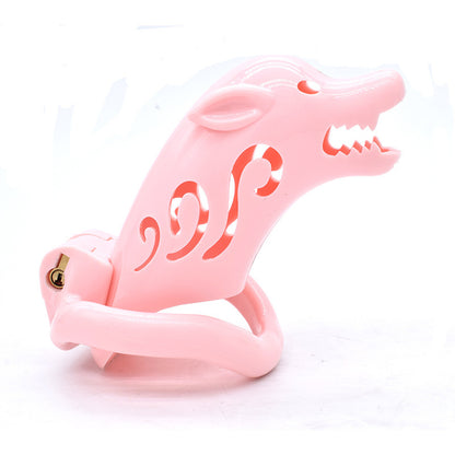 Dog Head Chastity Cage - Pink - Long - image 0