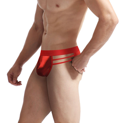 Sexy Men Underwear Thong Lingerie - Red/Black - image 2