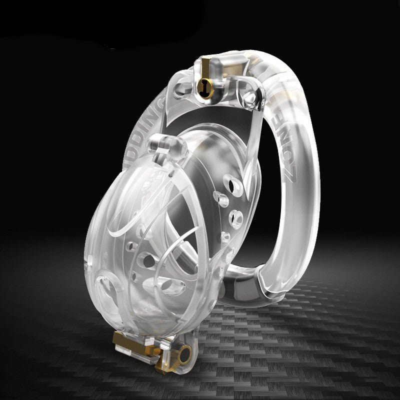 Dual Locking System Chastity Cage - Clear - image 4