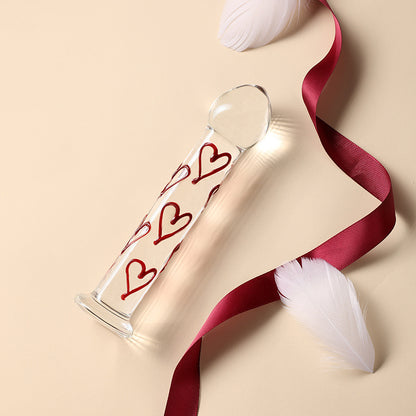 Luxury Glass Dildo with Red Heart Tip – G-Spot & Anal Pleasure Toy - image 5