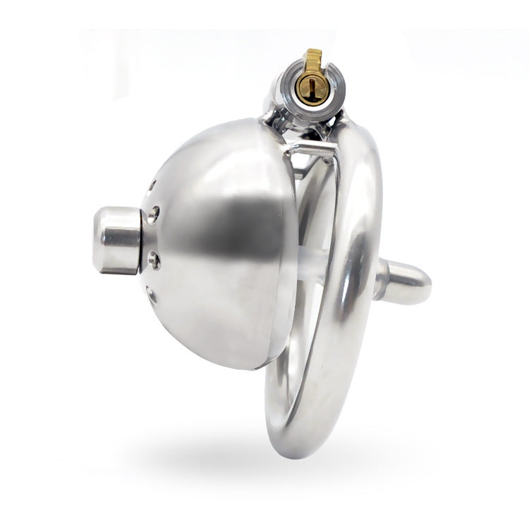 Micro Metal Chastity Cage - 50mm Ring w/ Tube - image 0
