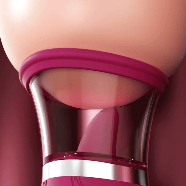 Silicone Nipple Clit Sucking Licking Vibrator - image 2
