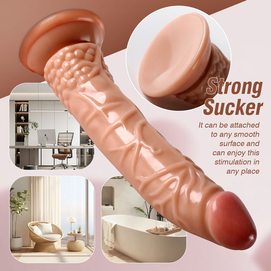 Realistic Suction Cup Dildo - 8.5 Inch Lifelike TPE Dildo with Strong Suction Base - image 1