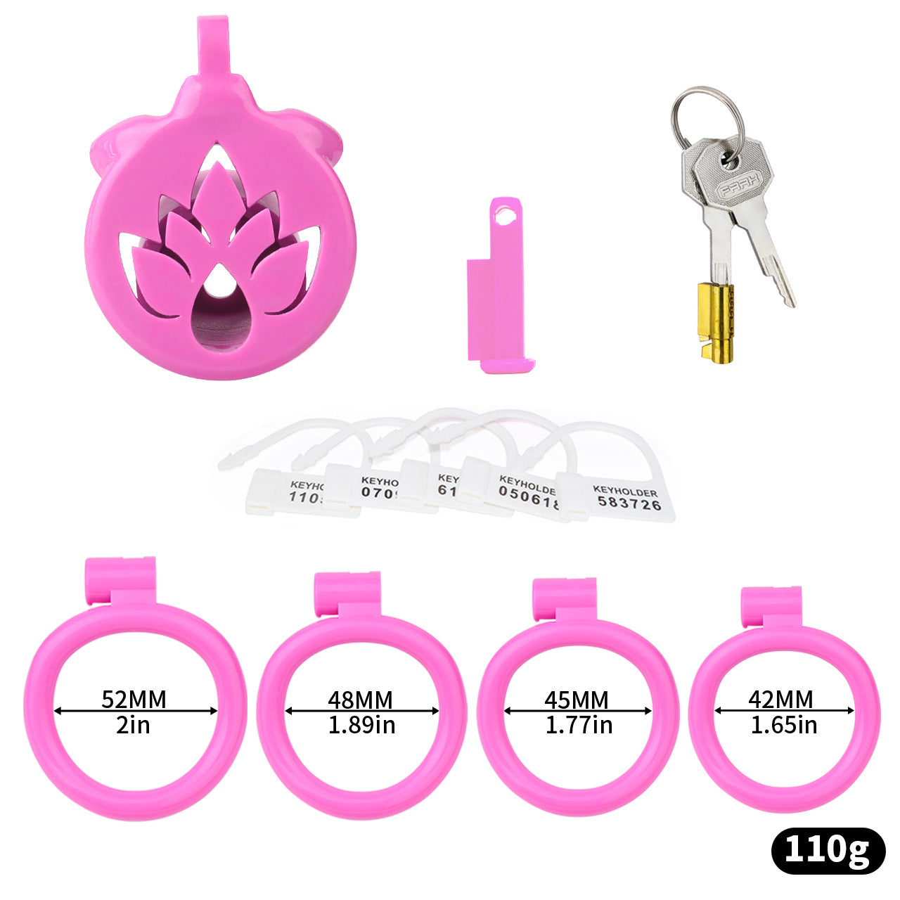 Breathable Chastity Cage - A - Pink - image 8