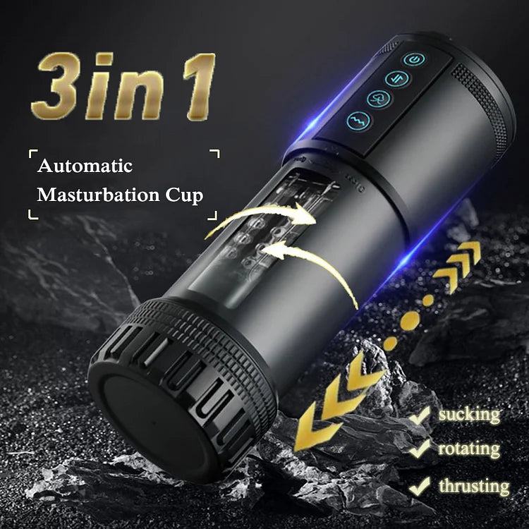 1 In 1 Vibrating Oral Sex Masturbator Cup - image 5