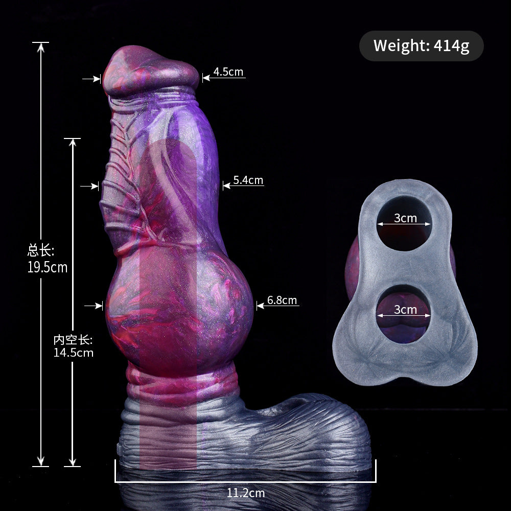 Silicone Cock Sleeve Monster Dragon Big Knot Penis Extender - C - image 6