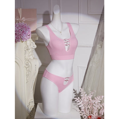 Sheer Lace Lingerie Set for Women – Deep V Teddy with G-String Panties - image 7