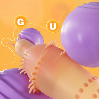 Vibrating Condoms Penis Sleeve Delay Ejaculation Thorn Dot G Spot Cover  - image 3