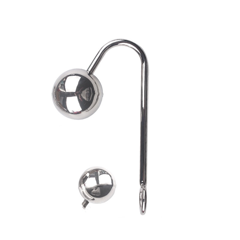 Stainless Steel Anal Hook with Changeable Balls - silver - image 0
