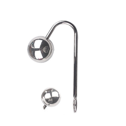 Stainless Steel Anal Hook with Changeable Balls - silver - image 0