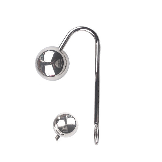 Stainless Steel Anal Hook with Changeable Balls - silver - image 0
