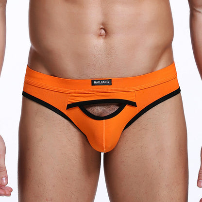 Skinny Breathable Jockstrap Underwear - Orange - L - image 5