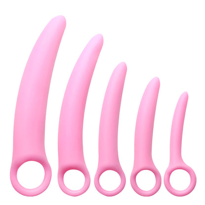 5-Piece Silicone Vaginal Dilator Set – Progressive Pelvic Floor Training Kit - Light Pink - image 4
