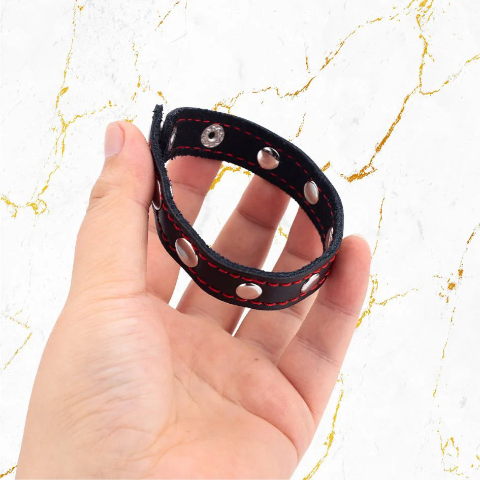 Adjustable Leather Penis Ring  - leather - image 0